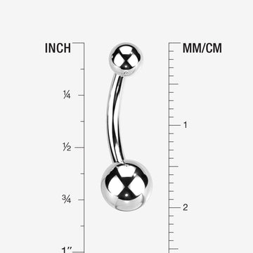 Detail View 1 of Implant Grade Titanium Internally Threaded Basic Belly Button Ring